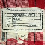 Current/Elliott Current Elliott The Perfect Plaid Shirt 0 XS Omaha Red Flannel Western Country Photo 8