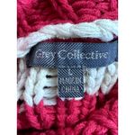 Gary Collective Turtle Neck Sweater Long Sleeve Stripes Knit Pink Cream W L NWOT Size L Photo 7