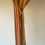 MISA Los Angeles mustard yellow gold wrap short sleeve maxi wrap dress Photo 8