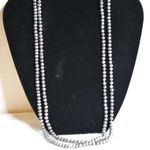 Source Unknown Vintage Smokey Gray Faux Pearl Single Strand 60 Inch Like New Necklace Photo 0