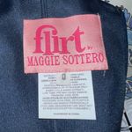 Gorgeous New Flirt by Maggie Sottero Navy Satin Jeweled Prom Gown! Blue Size 0 Photo 6