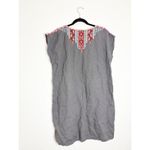 Johnny Was  Ezra Shift Tunic Dress Gray Linen Embroidered Tribal Motif Size XL Photo 9