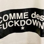 Comme des F*ck Down women's XS oversize soft comfy off white crewneck sweatshirt Photo 1