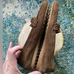 Coach  Fortunata brown suede signature logo loafers, size 7.5M Photo 7