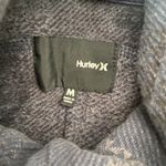 Hurley  Y2K Flannel Womens Sz Medium Pea Coat Blue Plaid Double Breasted Shacket Photo 3