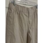 A New Day Cotton Blend Pants Elastic Waist Casual Cropped Beige Size M Photo 1