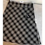 Women’s Black&White Midi Plaid Skirt 12 Kitty Cat Black Photo 7