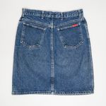 Bonjour Vintage 90s Dark Wash Denim Pencil Skirt Photo 5