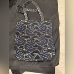 Tory Burch Swan Ribbon Abstract Geometric Print
Pattern Cotton Canvas Tote Purse Photo 4