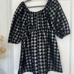 Moon River Square Neck Puffed Sleeve Houndstooth Jaquard Mini Dress Size Small Photo 9