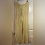 Odiva NWT Crochet Pullover Swimwear Cover Up Pants Size Large in Crème Color Photo 2