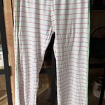 LAKE Pajamas pima long pants bottoms striped pink & green piping Photo 0