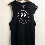 Chaser  Womens Shirt Sleeveless Sweatshirt Black Smiley Daze Hooded Size Small Photo 0
