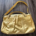 Juicy Couture Vintage Yellow Genuine Leather Baguette Purse Tote Bag Y2K Photo 2