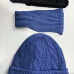 3‎ PIECE SET BLUE BOGNER WOMENS SKI HEAD BANDS & HAT FUR NYLON KNIT W Photo 0