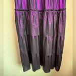 Adelyn Rae  Barbara Metallic Purple Ruffled Tiered Midi Party Dress S Photo 6