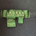 Ralph Lauren Lauren  Cotton Knit Sweater Cardigan Coastal Grandma Large Navy Photo 2