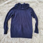 Preswick & Moore  Petite Cowl Neck Drawstring Kangaroo Pocket Sweater Navy Medium Photo 5