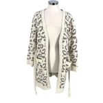 Comfyluxe Leopard Print Luxury Soft Robe Cream Ivory Gray One Size NWT Photo 1