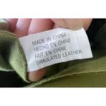 Backpack Mini Women’s Green Simulated Leather Gold Fittings Great Condition Green Photo 3