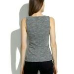 Madewell  Sweetheart Sleeveless Sweatshirt Peplum Top Gray $78 Womens Medium M Photo 1