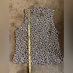 Akemi + Kin Anthropologie  Top Sleeveless Leopard Burgundy White Metallic Medium Photo 7