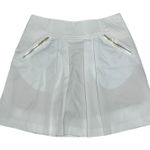 NWT FAIRWAY FOX WOMEN'S GOLF/TENNIS SKORT Amy Size 4‎ Coolmax Gold Zip Pleated White Photo 0
