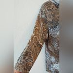 Cocomo Petite XL BROWN MULTICOLOR 3/4 SLEEVE BLOUSE, NECK ACCENTS… Size undefined Photo 3