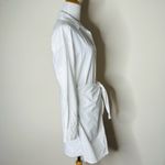 Universal Threads Universal Thread White Tie Front Mini Shirt Dress Photo 3