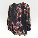 Kut From The Kloth  Sheer Black‎ Pink Floral Dark Whimsigoth Fairy Women Large Photo 4