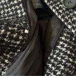 Cinzia Rocca Tweed Houndstooth Coat Wool Blend Size 2 Black Photo 6
