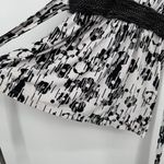 Speechless Y2k White & Black Floral Faux Leather Belt Blouse Top Size Medium Photo 8