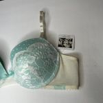 Jessica Simpson New  Lace lined bra 34C mint & white Photo 1