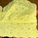 Woman’s Colsie Yellow Lace Lattice Crop Camisole Size1X Size 1X Photo 1