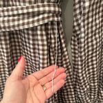 VICI Sweet Autumn Plaid Belted Long Sleeve Mini ShirtDress Brown & Cream Large Photo 6