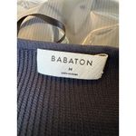 Babaton Aritzia Sculpt  Knit Notch Dress Blue Ribbed Mini Dress Size Medium Photo 2