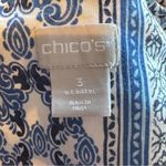 Chico's Chico’s Mosaic Patchwork Patterned Top Blue Yellow 3 16 XL Photo 5