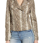 Vigoss NWT  Faux Leather Snakeskin Moto Jacket size Medium Photo 0