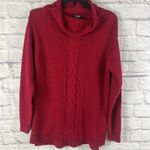 CHAPS NWOT Red Rollneck Classic Cozy Casual Cable Knit Sweater Holiday Large Photo 9