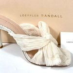 Loeffler Randall Claudia Top Knot Bow Heel Mule Sandals Pearl 9.5 NEW Photo 1