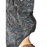 Victoria's Secret Victoria’s Secret Black Metallic Palm Lace Strappy Bodysuit Size Medium‎ Photo 3