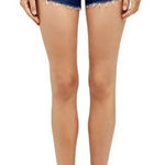 L'Agence NWT L’AGENCE AUDREY Denim Shorts Cream & Blue Raw Hem Mid Rise Bundle Size 25 Photo 0