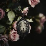 Gothic Crow Forest Cameo Pendant Necklace A Stylish Rope‎ Necklace Black Photo 1