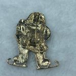 Christmas Santa On Ice Skates Jewelry Pin Brooch Articulated Moving Legs Enamel Photo 4