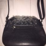 Black Rivet Faux Fur Black Crossbody Purse Photo 2