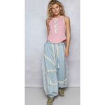 POL -Jogger pants in double gauze, embroidery detail Photo 1