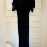 Modcloth x Collectif Keiko Velvet Maxi Dress Womens High Slit Blue Witchy Photo 5