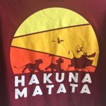 Disney  Crop Top Lion King Hakuna Matata Raw Hem Long Sleeves Sweatshirt Sz M GUC Photo 4
