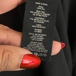 Theory Black Midi Ribbed Waistline Silk Dress Photo 6