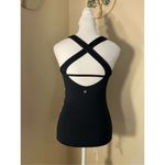 Lululemon  Black Tan Mauve Blue Color Block Stripe Shape Tank Size 4 Photo 1